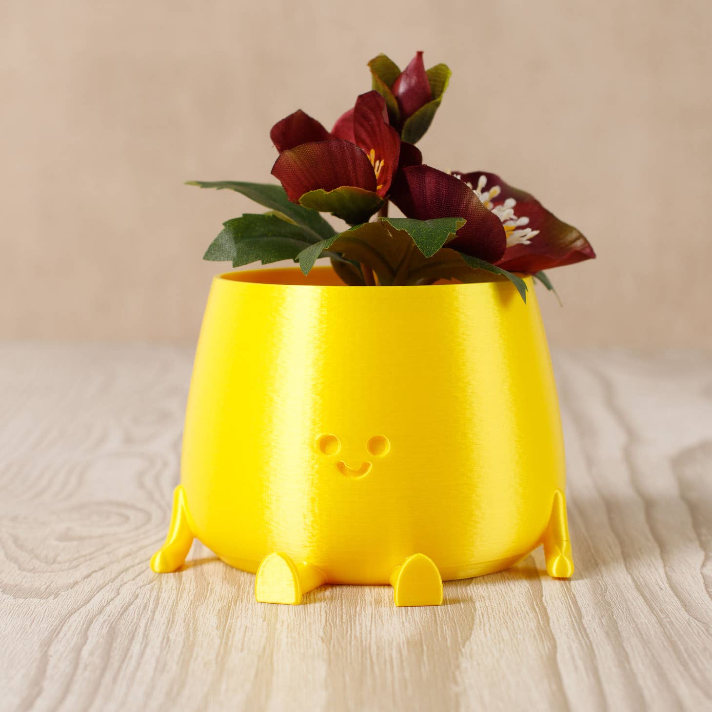 Happy Pot Planter - E-Silk Yellow - Medium