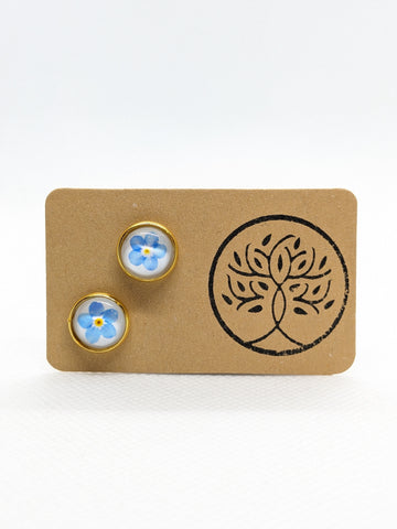Forget Me Not Gold - Small Round Studs