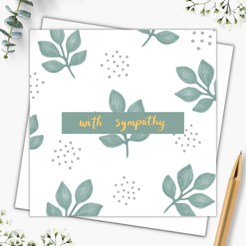 With Sympathy - Square card