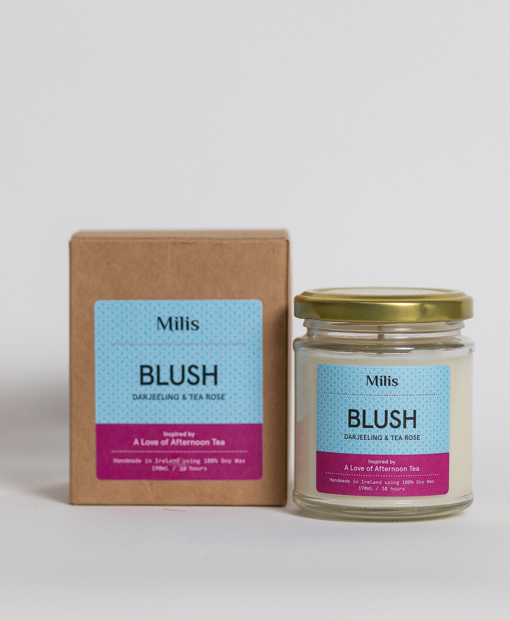 Blush Candle - Darjeeling & Tea Rose by Milis