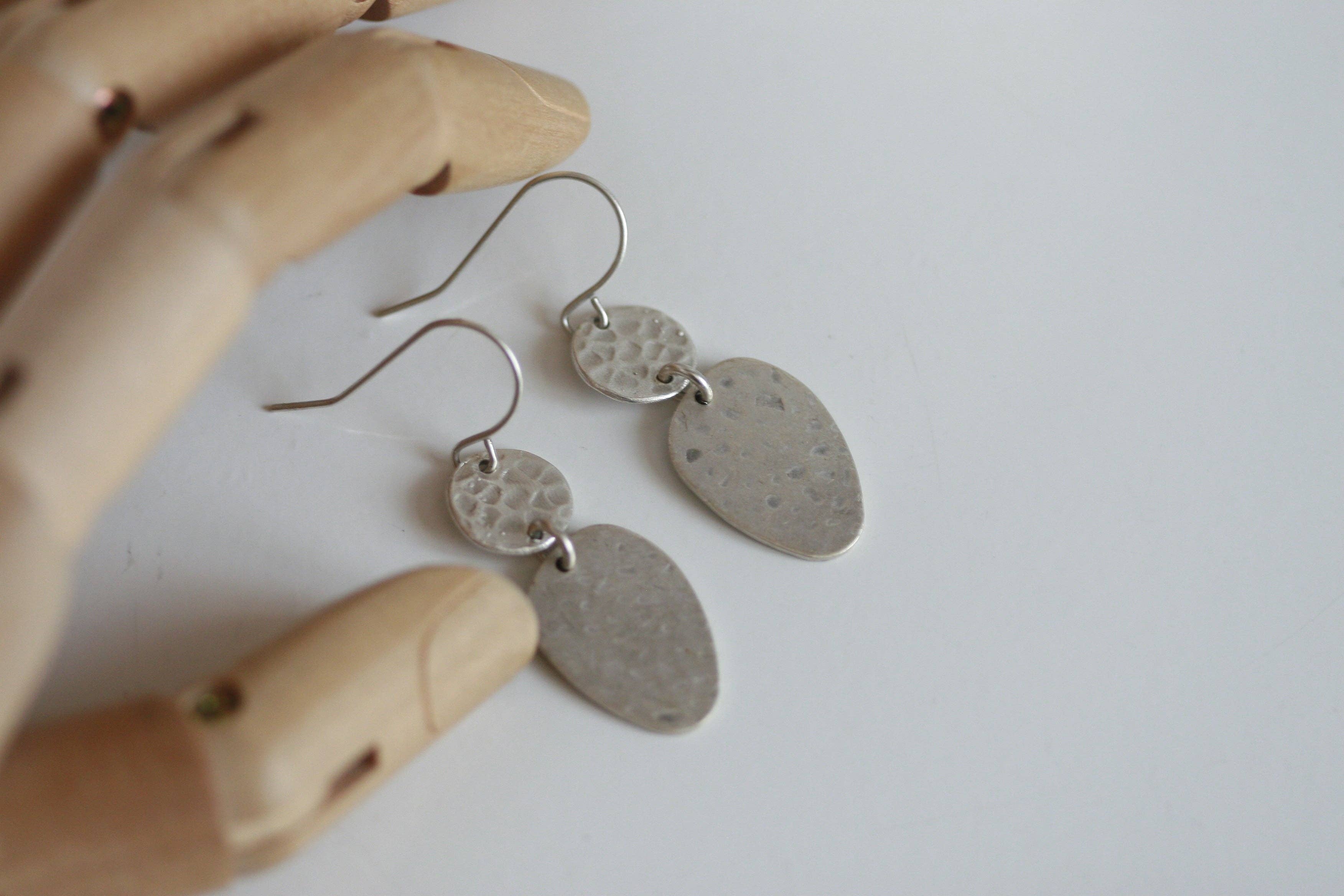 Hammered Silver Earrings | Freeform