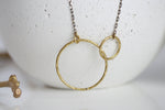 Brass Circle Necklace | Statement