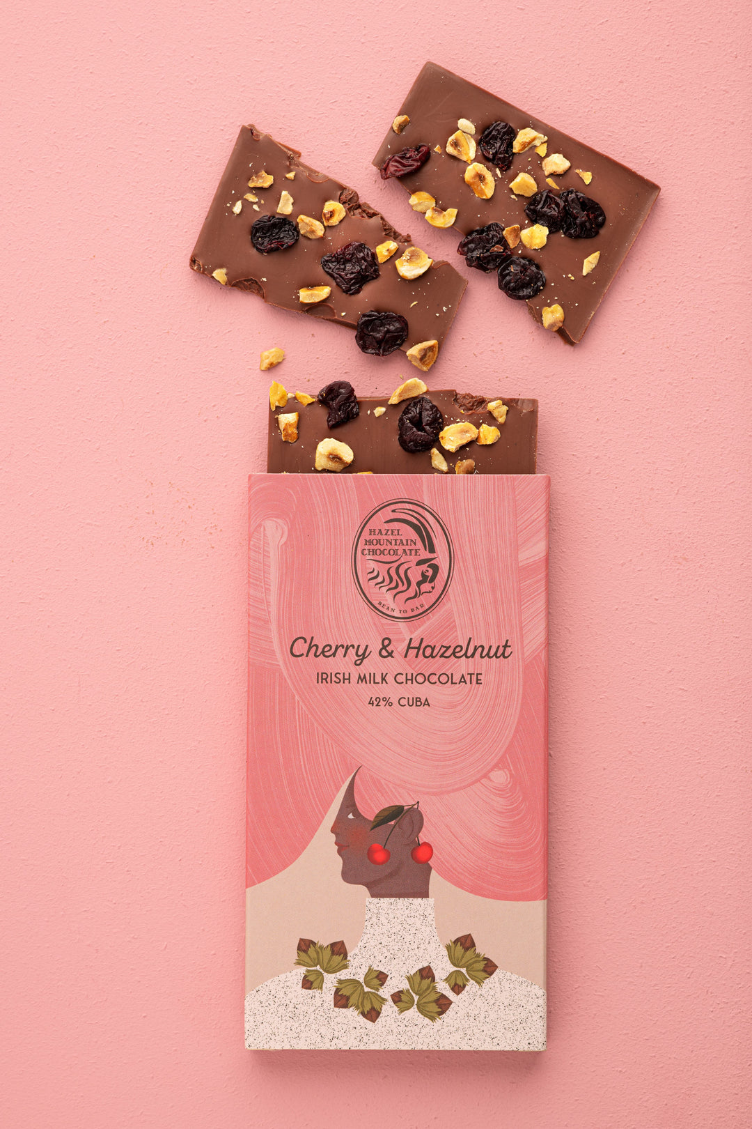 42% Milk Chocolate with Cherry and Hazelnut