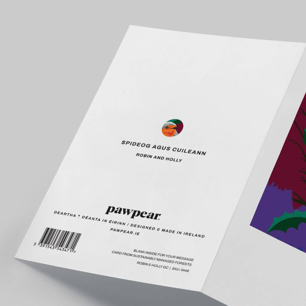 Robin & Holly Greeting Card - Pawpear