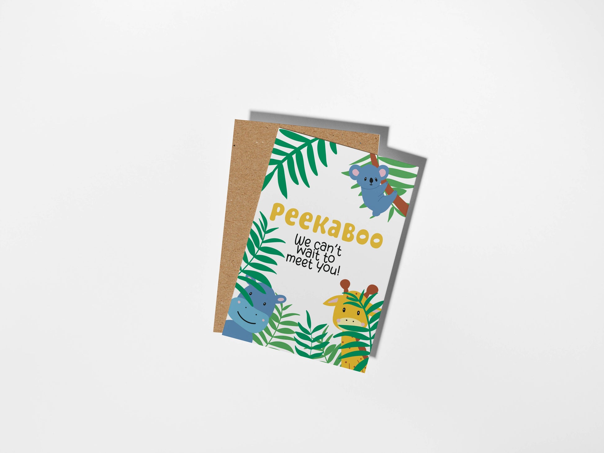 Peekaboo We Can't Wait to Meet You New Baby Greeting Card