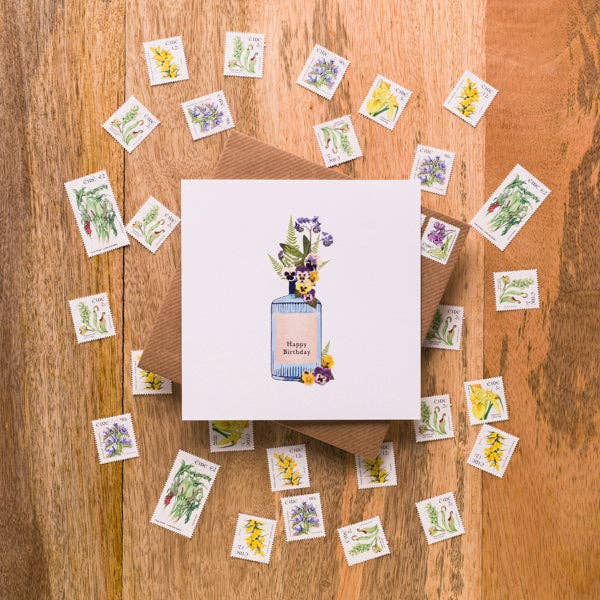 Gin Bottle Birthday Card