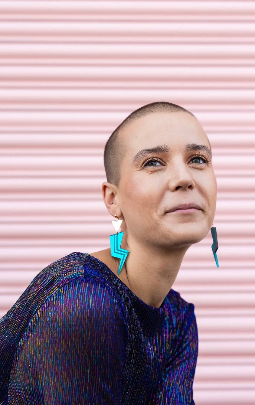 Grace Jones Lightning Bolt earrings | A Little Idea