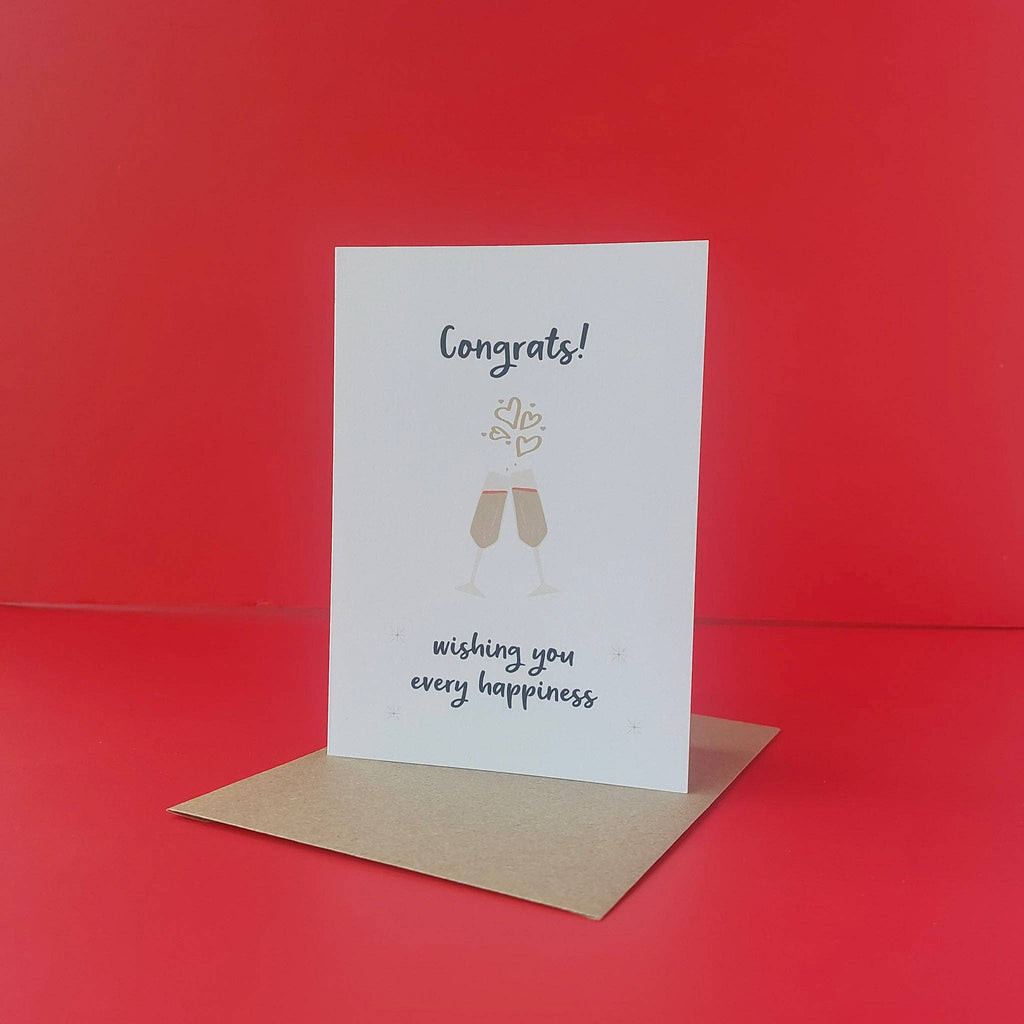 Wedding card - Congrats! Wishing you every happiness