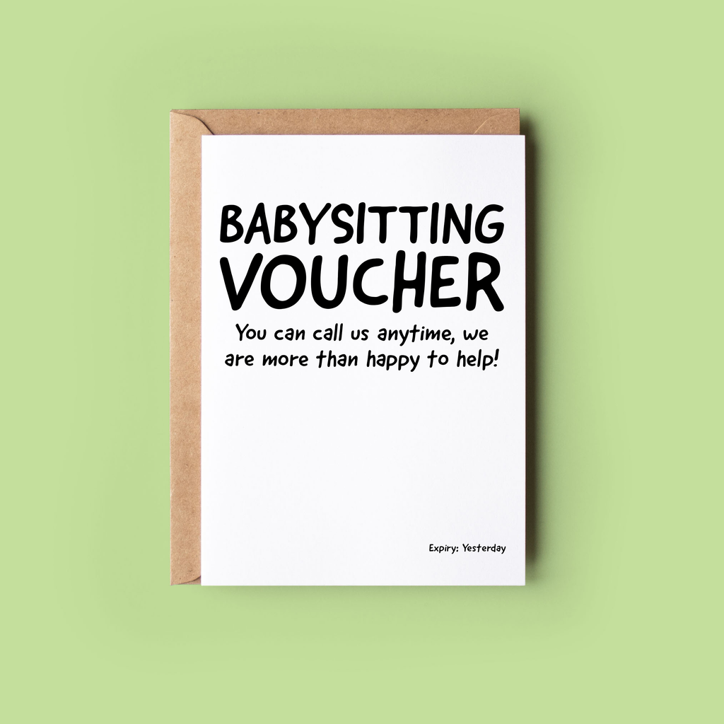Babysitting Voucher - New Baby Card