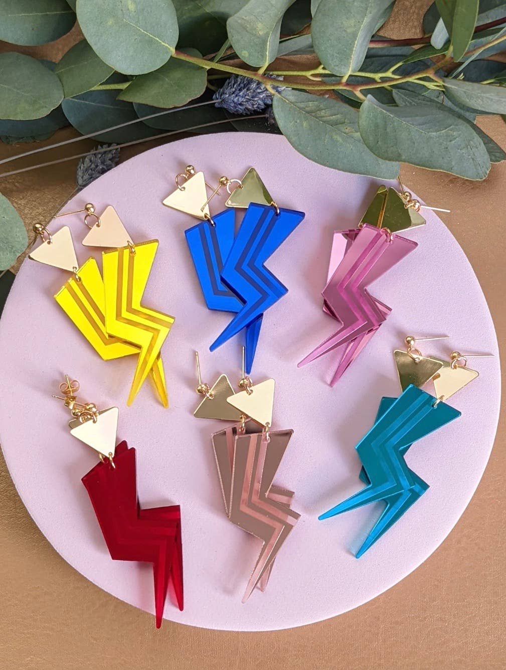 Grace Jones Lightning Bolt earrings | A Little Idea