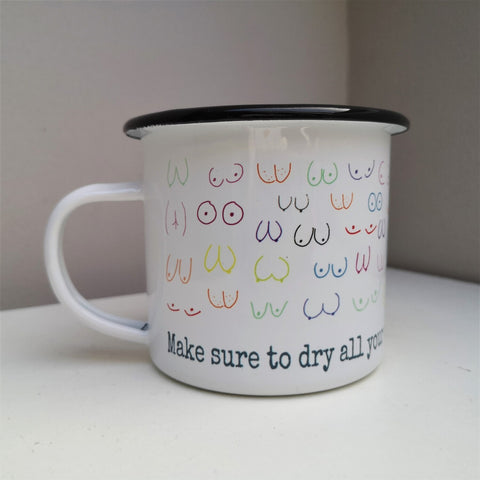 MAKE SURE TO DRY YOUR WOBBLY BITS - Enamel Mug