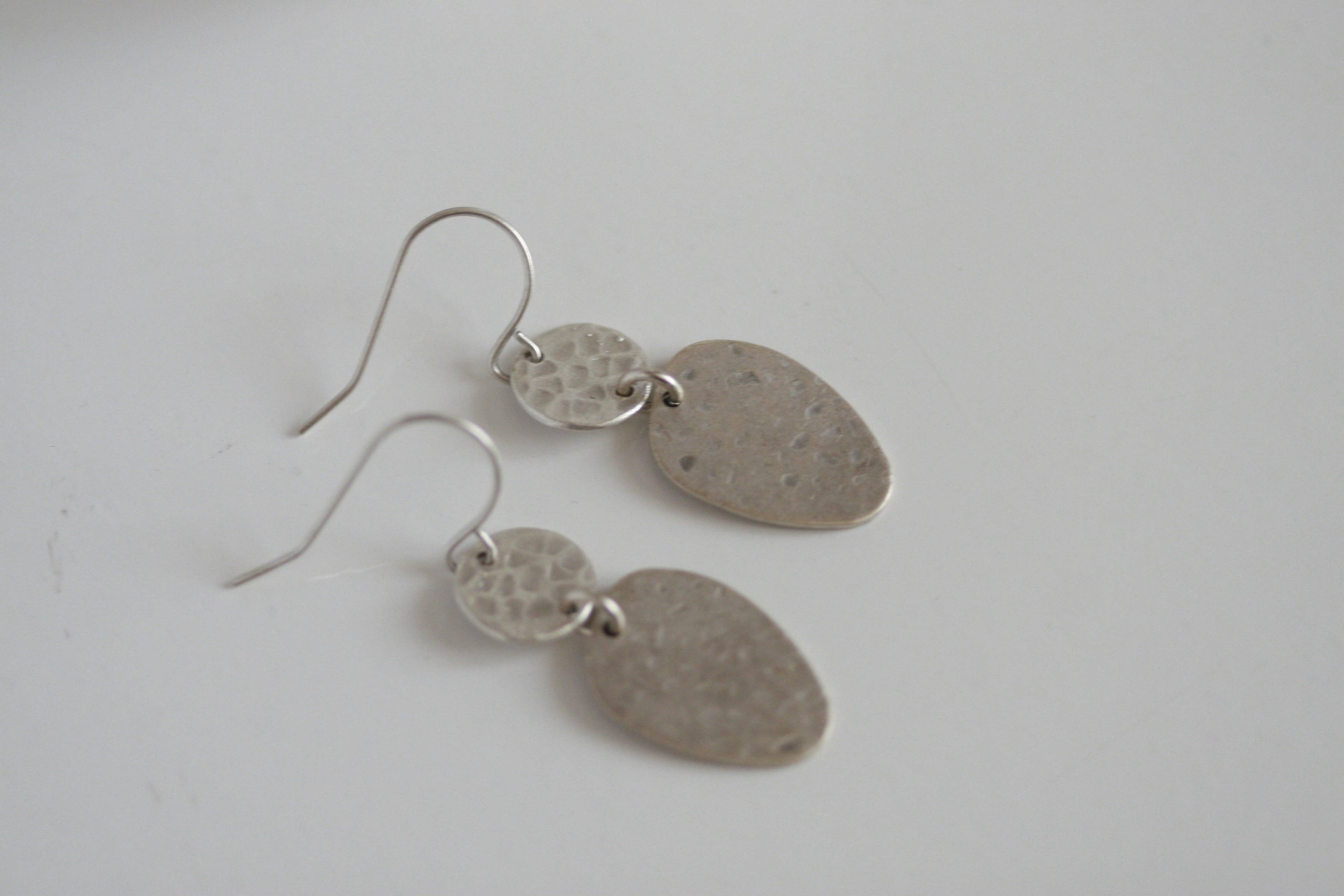 Hammered Silver Earrings | Freeform