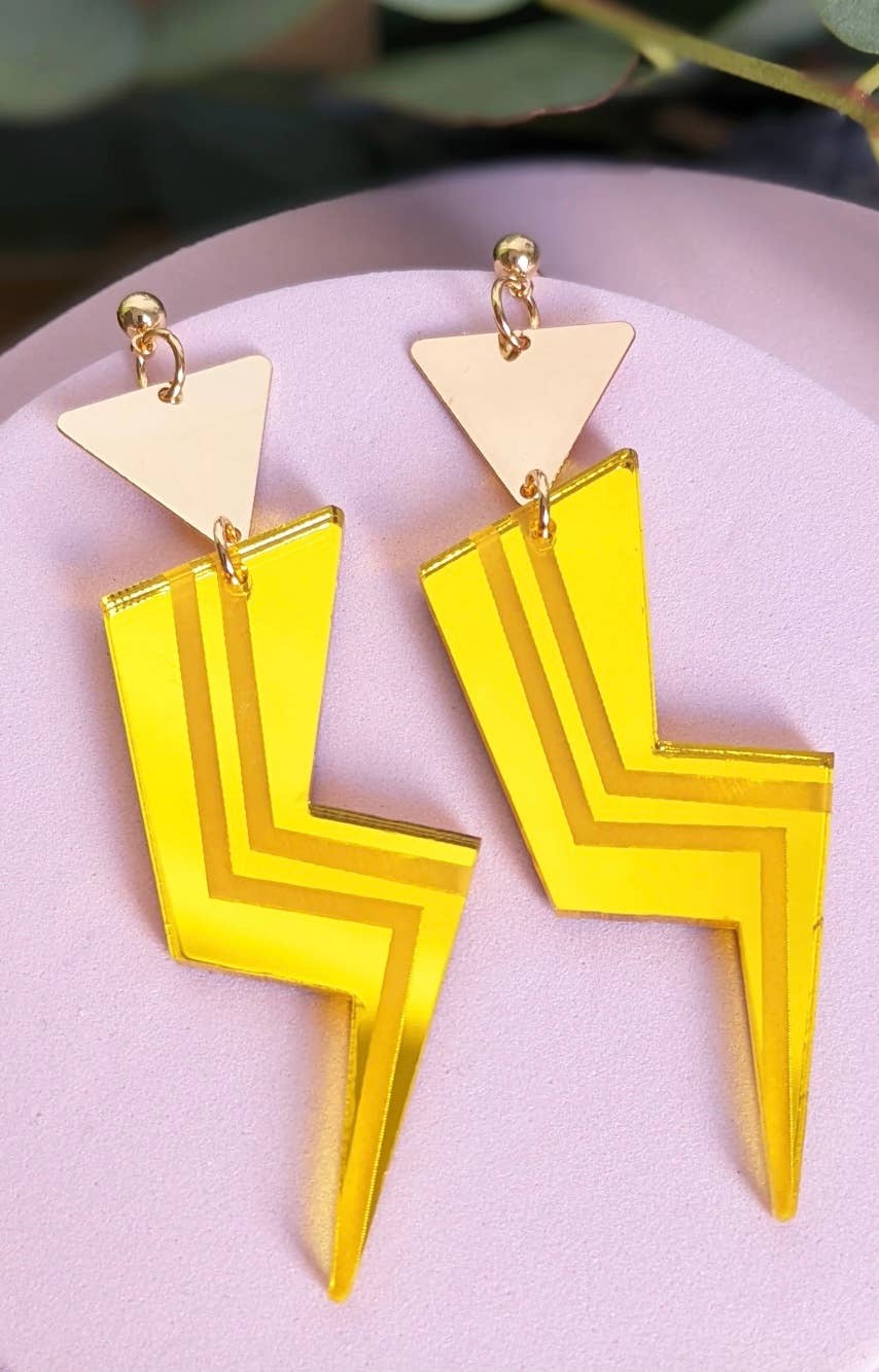 Grace Jones Lightning Bolt earrings | A Little Idea