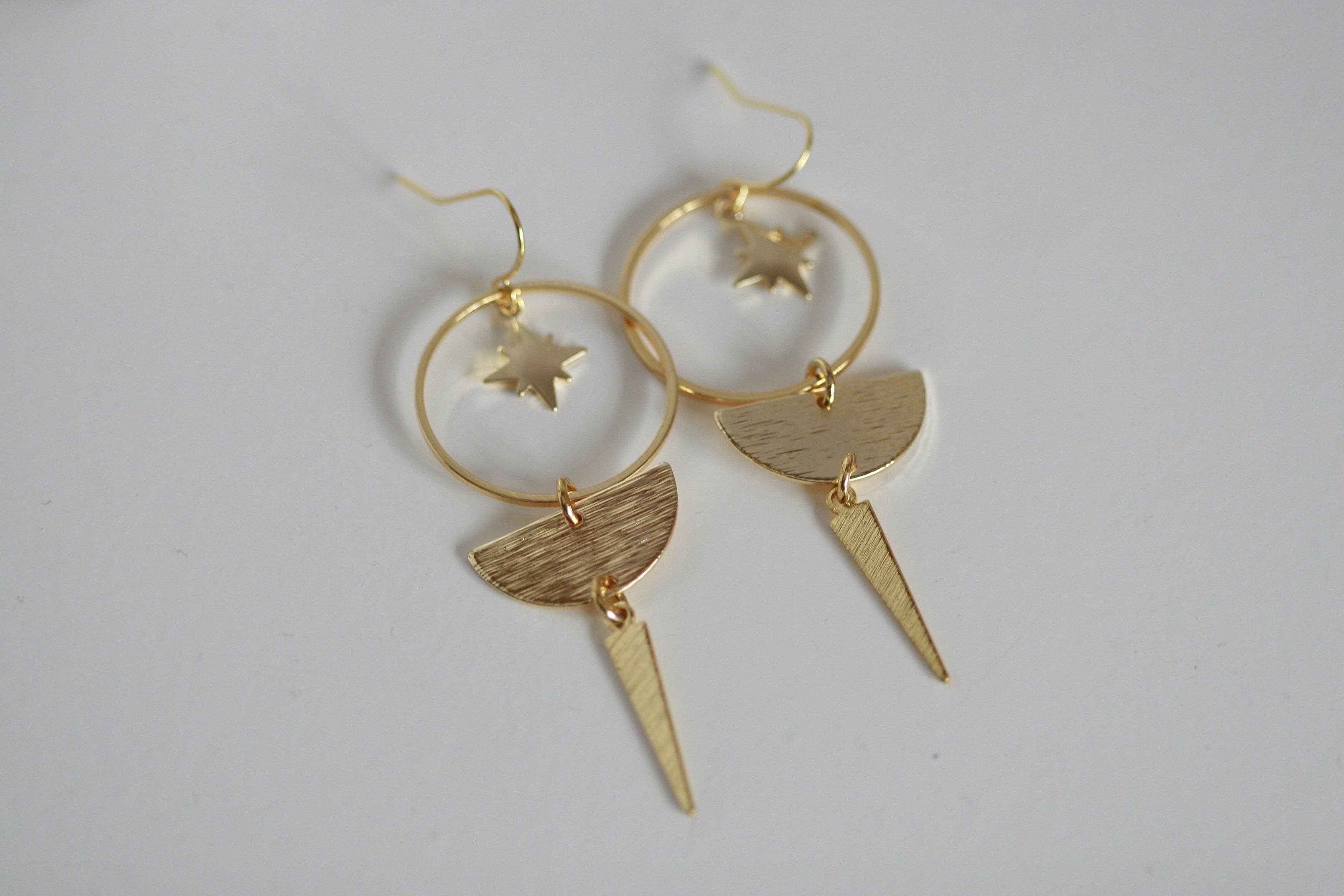Celestial Northern Star Earrings |  Statement
