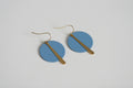 Sky Blue & Gold Statement Earrings | Kaiko Studio