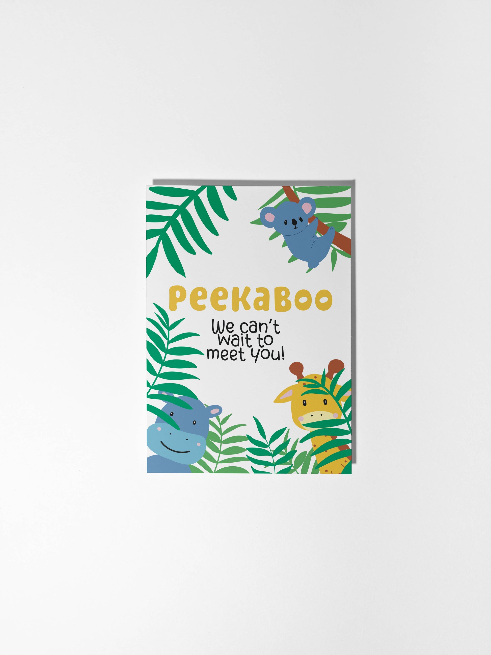 Peekaboo We Can't Wait to Meet You New Baby Greeting Card