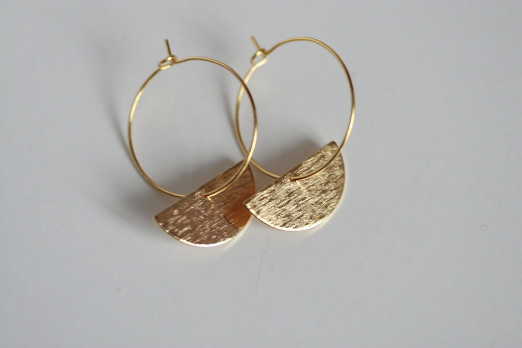 Moon Earrings | Hoop Earrings | Kaiko Studio