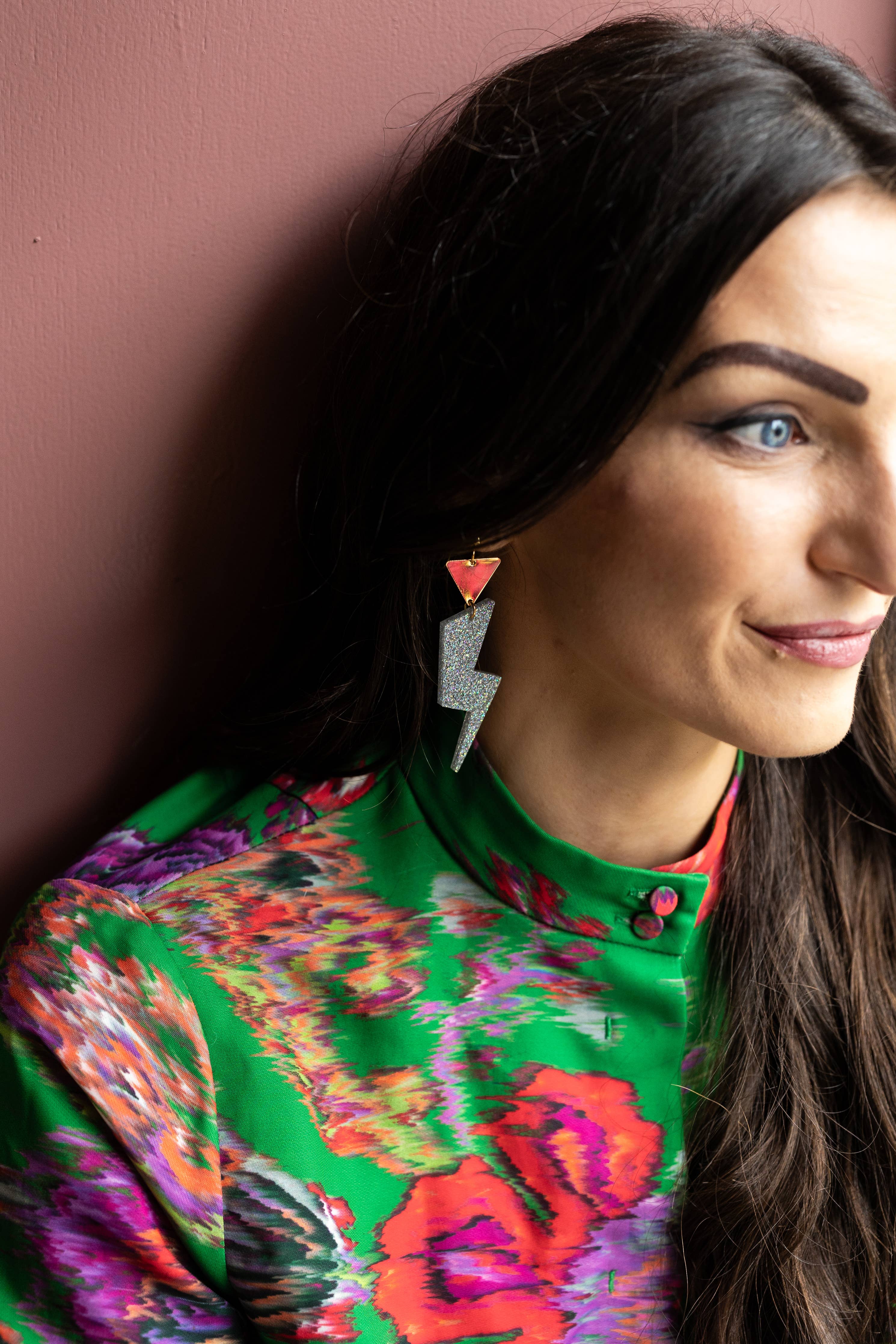 Grace Jones Lightning Bolt earrings | A Little Idea