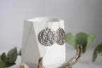 Hammered Silver Disc Earrings | Large