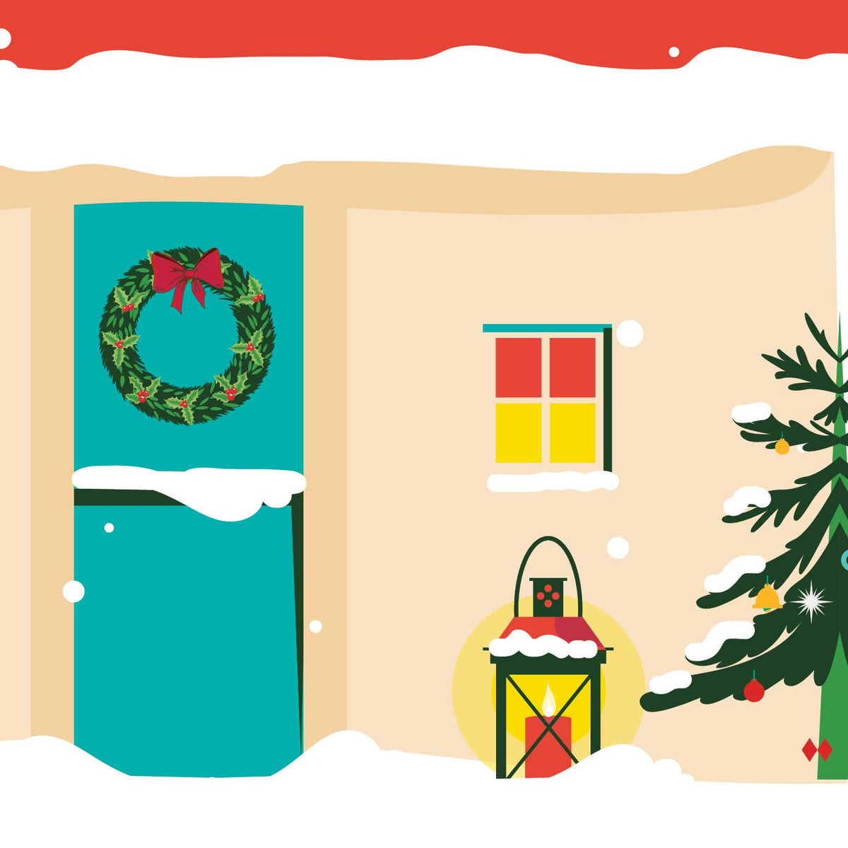 Snowy Cottage Mini Greeting Card