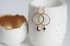 Moon & North Star Earrings | Celestial