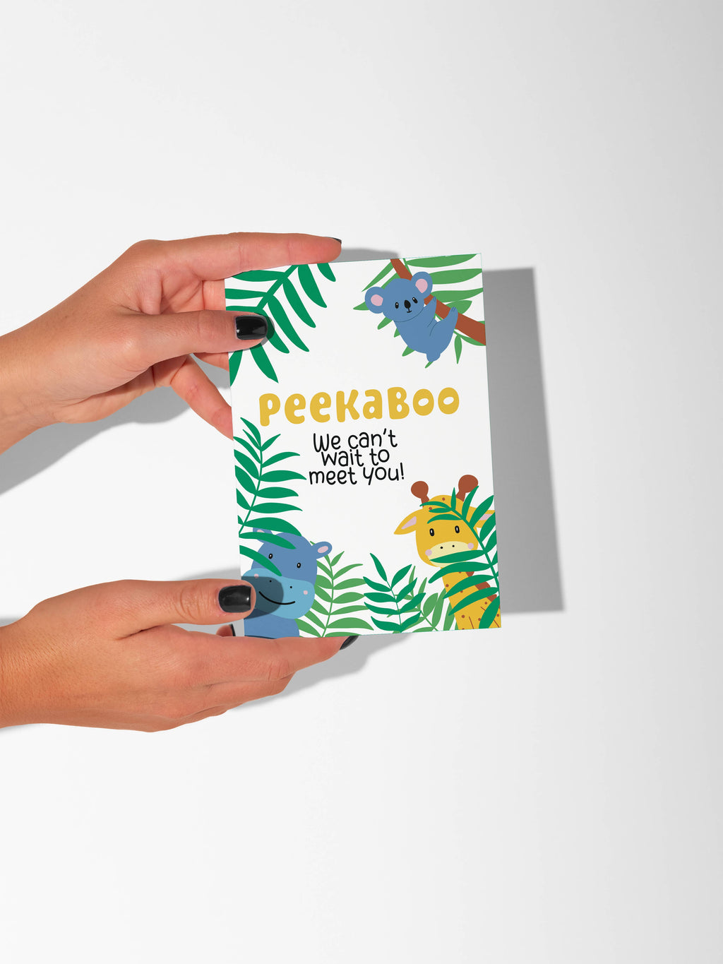 Peekaboo We Can't Wait to Meet You New Baby Greeting Card