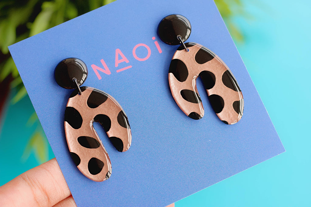 Cheetah Statement Earrings - Naoi