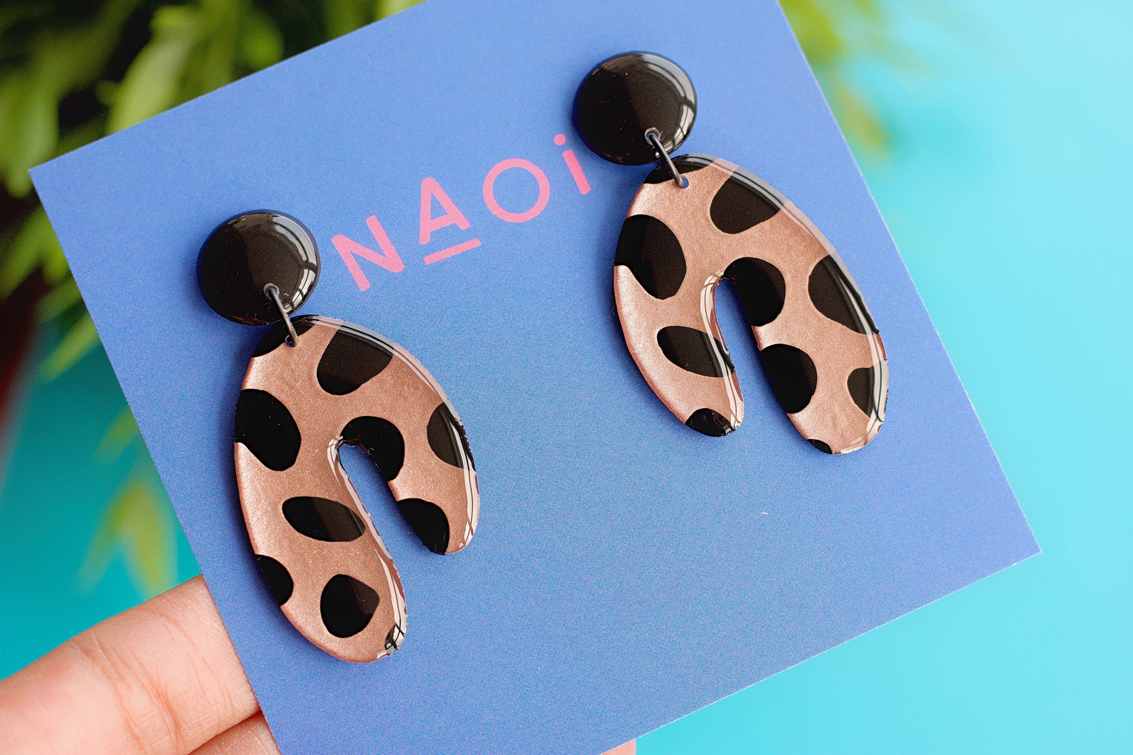 Cheetah Statement Earrings - Naoi