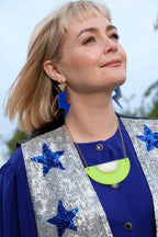 Grace Jones Lightning Bolt earrings | A Little Idea