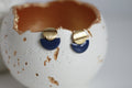 Enamel Semi Circle & Gold Studs | Kaiko Studio
