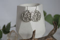 Hammered Silver Disc Earrings | Large