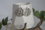 Hammered Silver Disc Earrings | Large