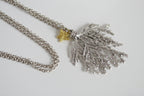 Cypress Branch & Bee Necklace | Silver | Kaiko Studio