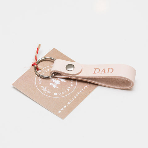 Dad Leather Keychains - Natural