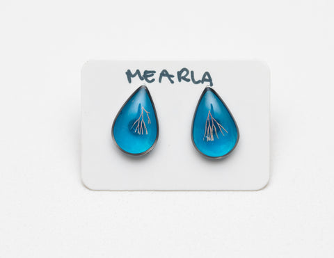 Mearla - Small Teardrop Studs - Silver plated