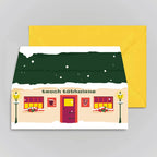 Festive Pub Mini Greeting Card