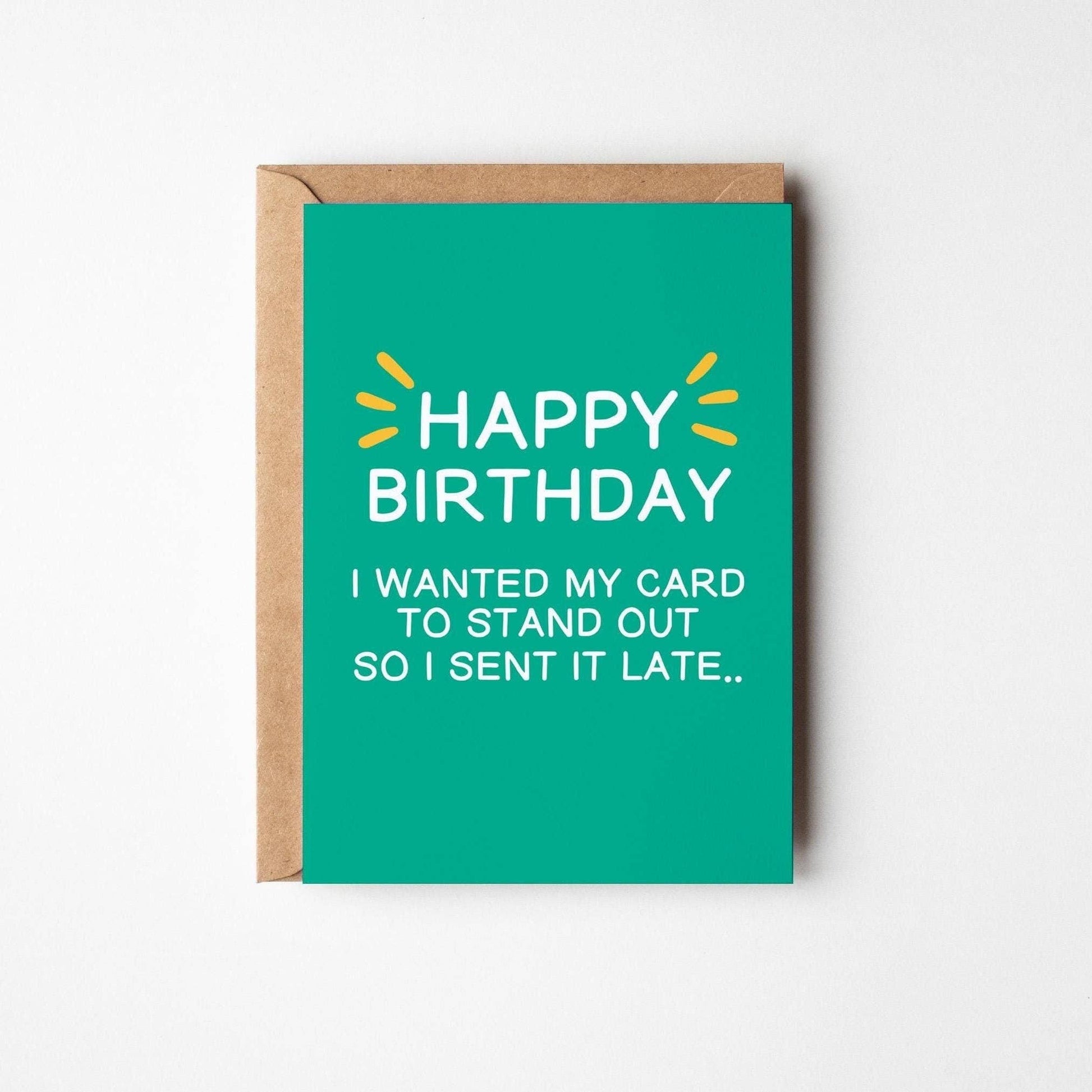 Happy Belated Birthday Card