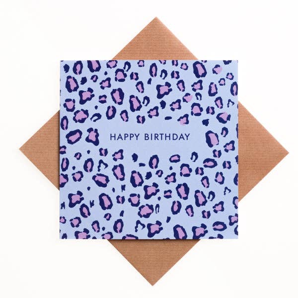 Blue Animal Print Birthday