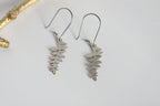 Delicate Leaf Earrings | Silver Plated