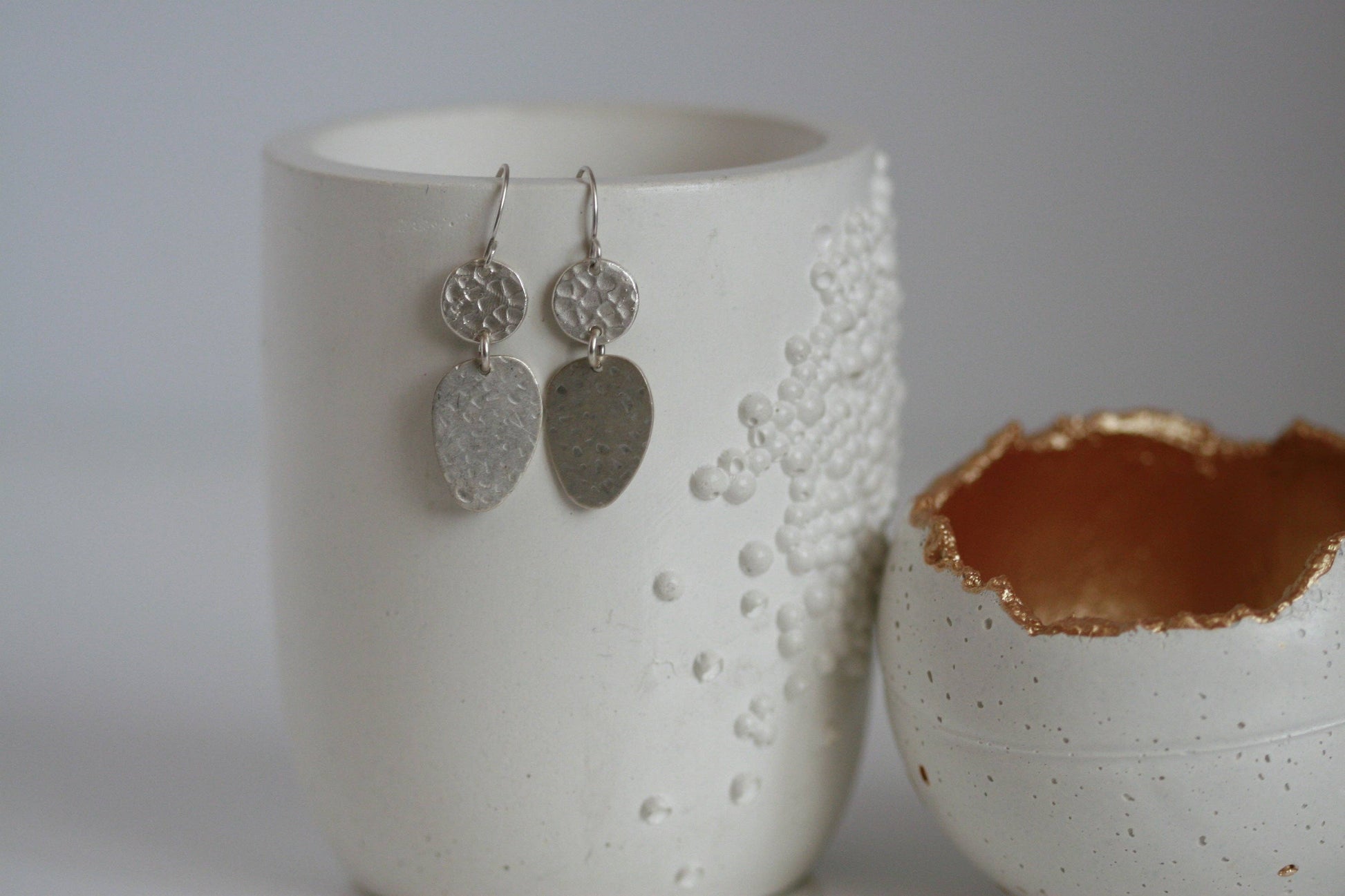 Hammered Silver Earrings | Freeform