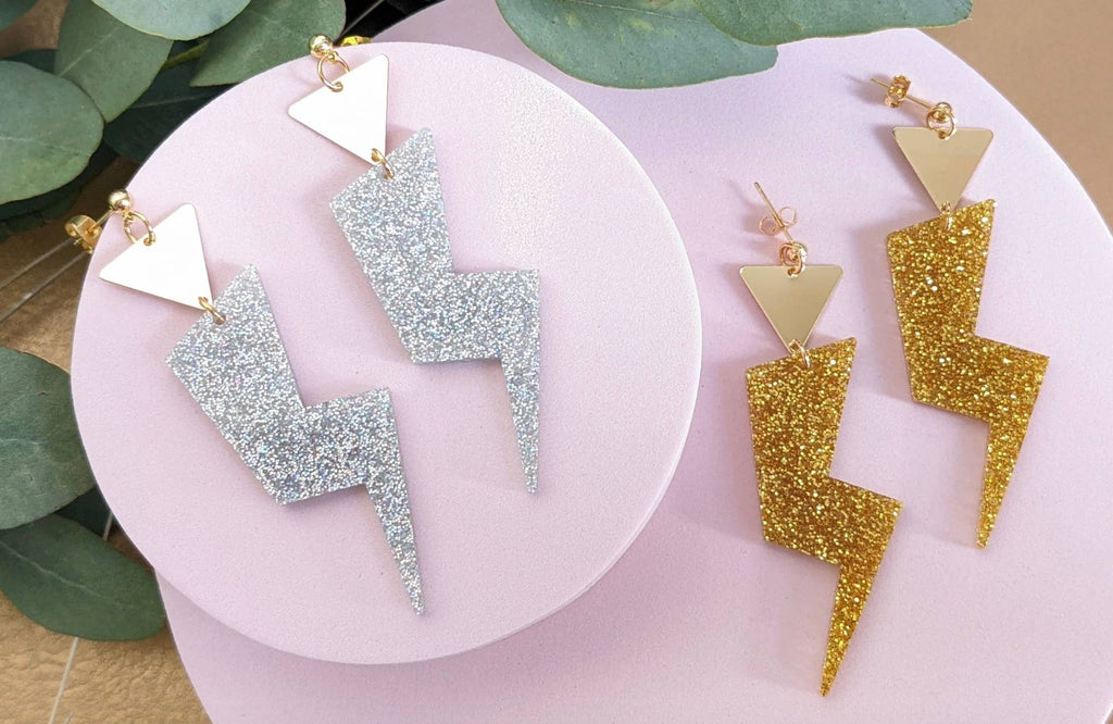 Grace Jones Lightning Bolt earrings | A Little Idea