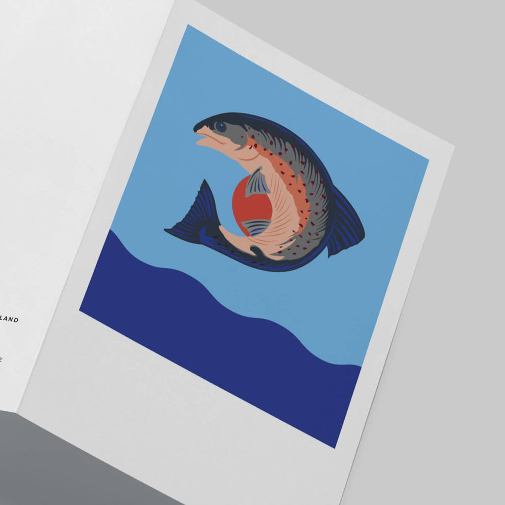 Salmon Greeting Card