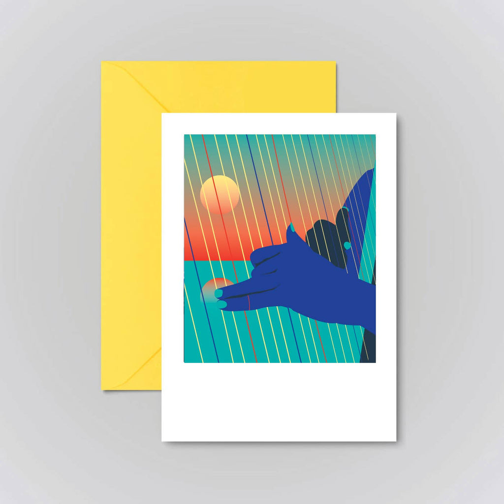 Harp Greeting Card