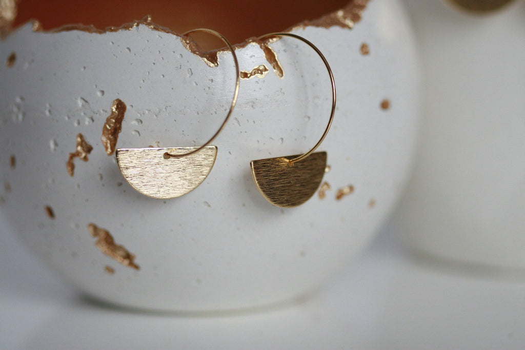 Moon Earrings | Hoop Earrings | Kaiko Studio