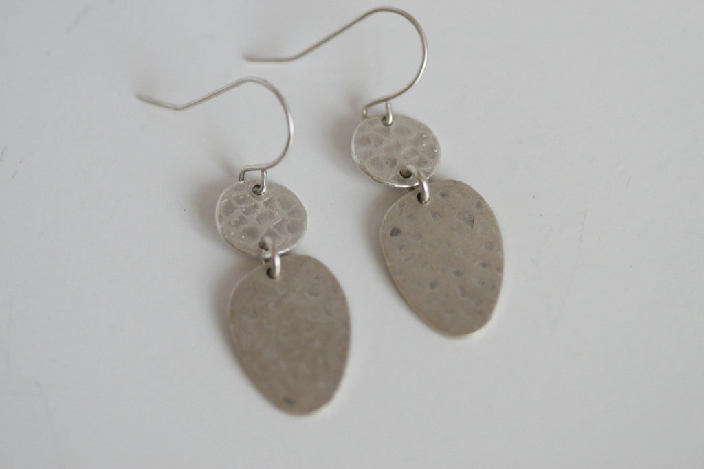 Hammered Silver Earrings | Freeform