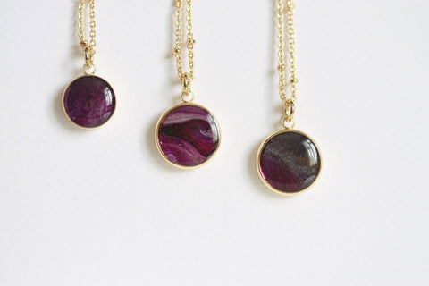 W&S Necklaces | Resin Jewellery - Amethyst Inspiration