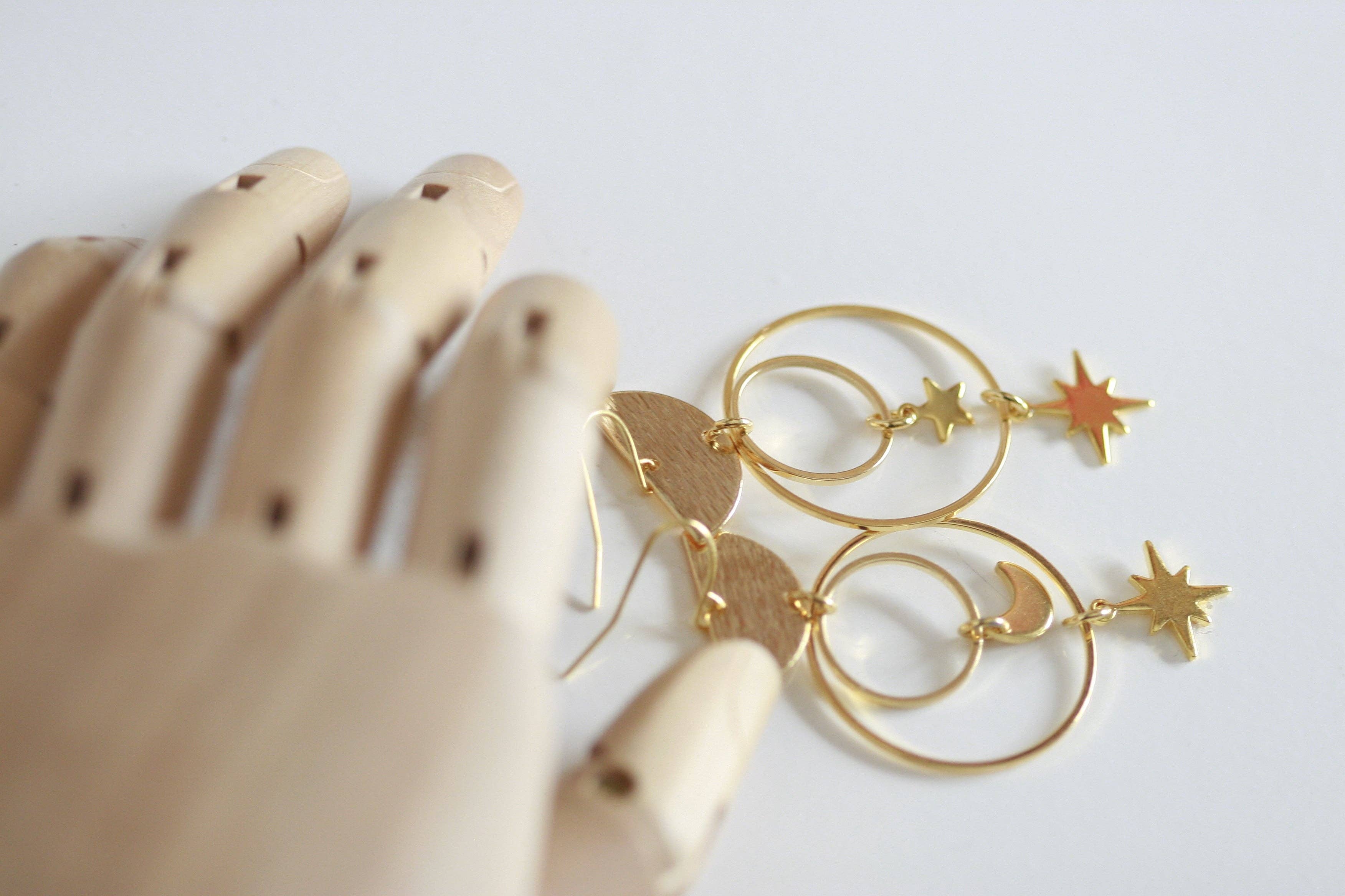Celestial Moon & Star Earrings | Statement