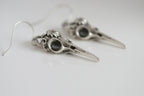 Silver Plated Skull Earrings | Blackbird