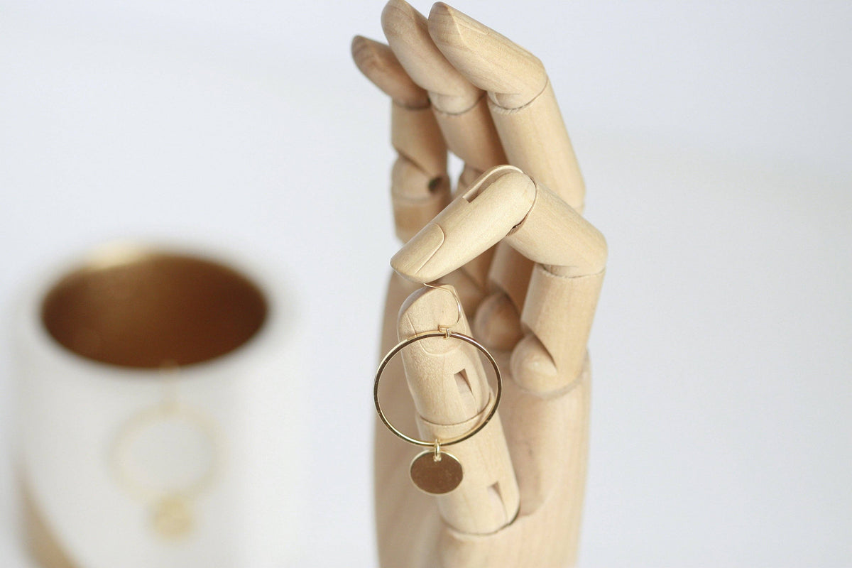 Geo Earrings | Gold Plated - Circle Symbolism Design | Kaiko Studio
