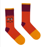 Happy Out Faceen - Womens Socks Size 3-7